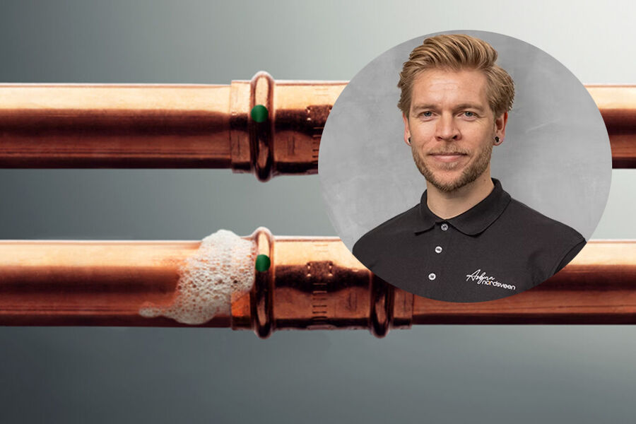 – Mange velger luft i rehabiliteringsprosjekter eller ved minusgrader, og det er forståelig. Men problemet er at det finnes få, om noen, tallfestede grenser for trykk og volum som gjør dette sikkert. Da overlates vurderingen til skjønn, og resultatet blir svært forskjellig fra prosjekt til prosjekt, sier Magnus Markestad, prosjektleder proff i rørleggerbedriften Asbjørn Nordsveen AS i Brumunddal.