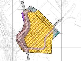 Utsnitt av plankartet. Hydrogenanlegget vil plasseres innenfor H/I/L6. Plankart med tegnforklaring ligger nederst på siden.