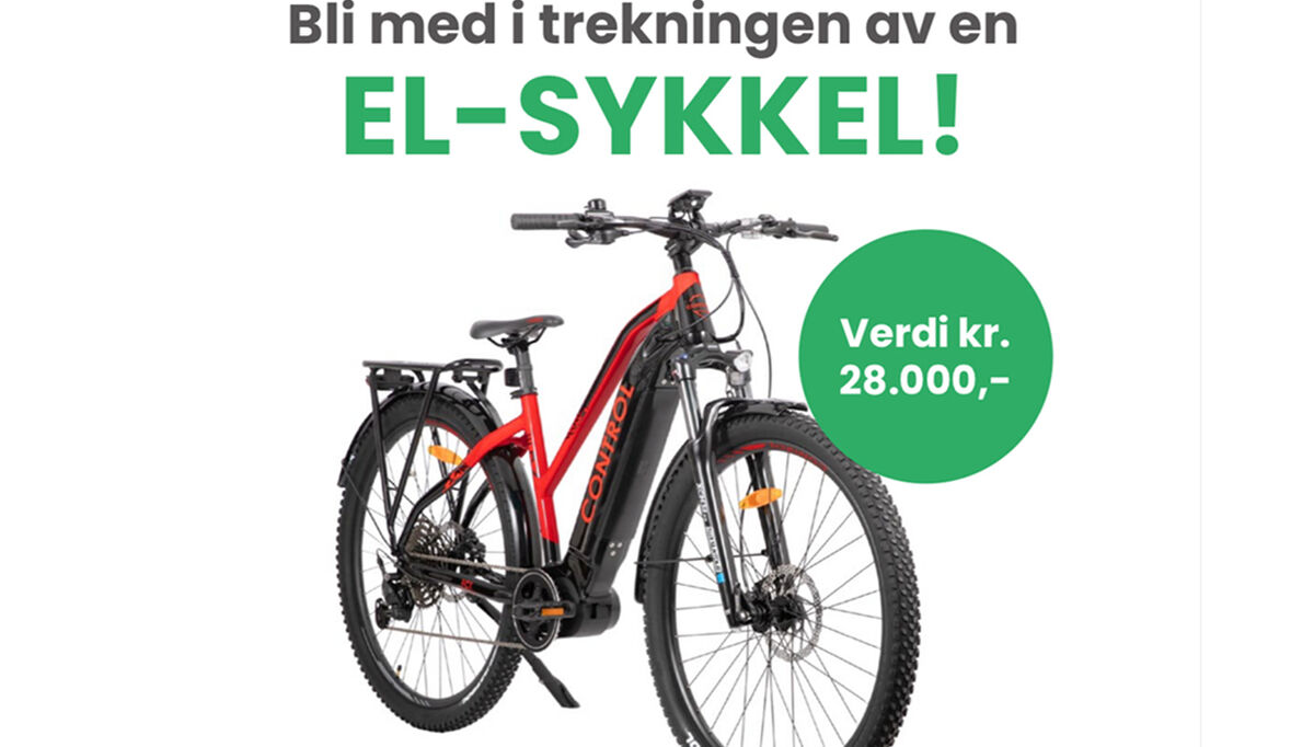 Alle som stikker innom Heidenreich i Brobekkveien, Ahlsell, Bryn, og Brødrene Dahl, Bryn, og registrer seg, kan vinne en elsykkel til en verdi av hele kr. 28.000,-.