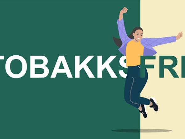 Tekst som sier Tobaksfri