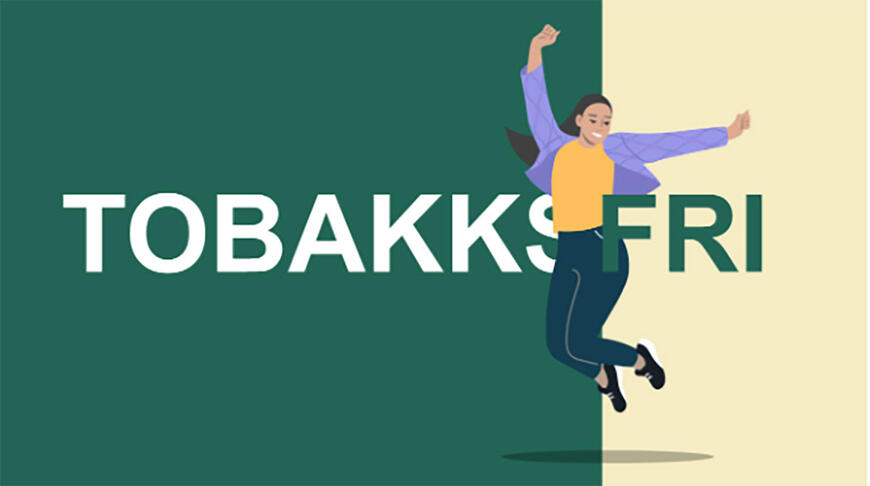 Tekst som sier Tobaksfri