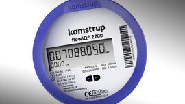 Vannmåler med blå ring