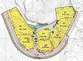 Utsnitt av plankartet for omsøkt endring.