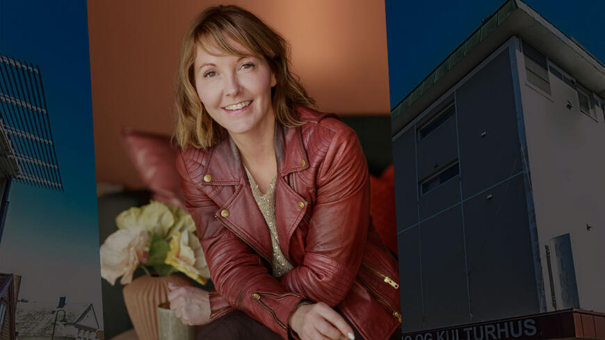 Lina Hantvedt utenfor Egersund kulturhus