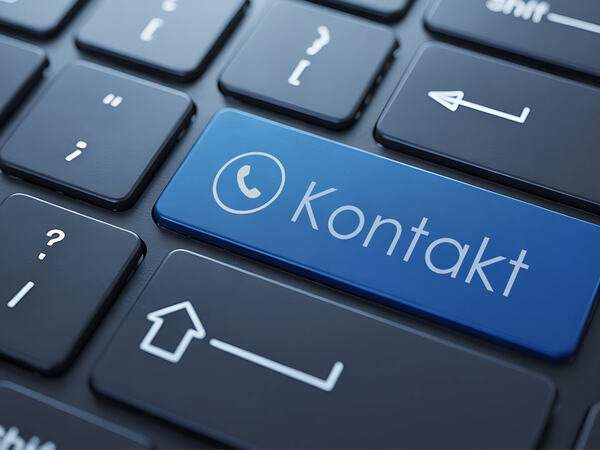 Knapp som sier kontakt oss