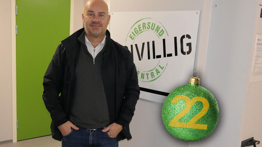 Thomas Tengesdal ute hos Frivilligsentralen