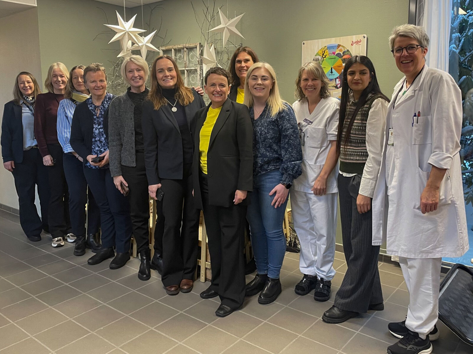 Ansatte fra de forskjellige avdelingene innen helse på Lagård.