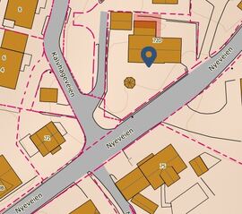 Viser eiendom bnr. 46/495 som eiendomsgrensene ønsket justert for