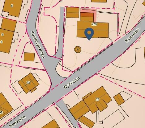 Viser eiendom bnr. 46/495 som eiendomsgrensene ønsket justert for