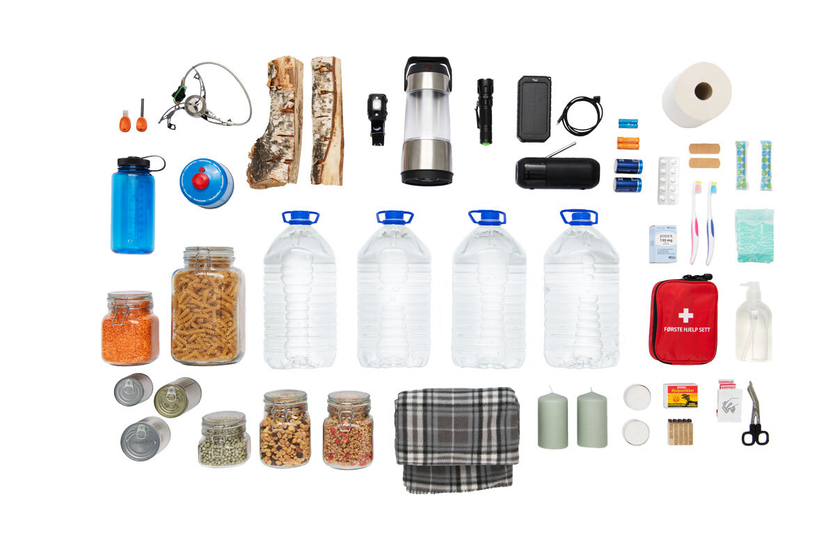 Oversikt over hva man bør ha i beredskapskassen