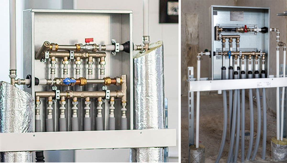 Separasjon mellom hovedrørføringer og fordelerskap gir betydelig bedre isolasjonsmuligheter med LK Isomax.