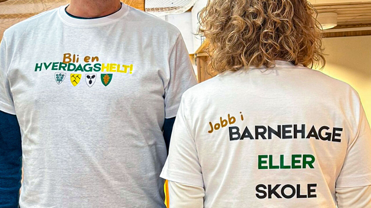 T-sjorte med teksten bli en hverdagshelt