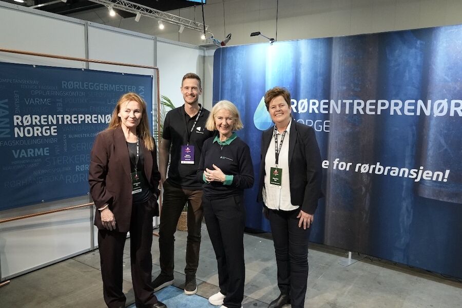 Messen ble arrangert 30. januar til 1. februar på Nova Spektrum og markerer både den første kjedemessen etter innføringen av kjedemedlemskap og den første gangen Rørentreprenørene Norge stiller med egen stand. Foto: VVS Norge