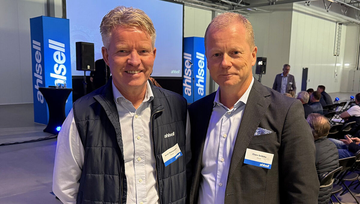 Administrerende direktør Runar Hansesætre i Ahlsell Norge, og konsernsjef Claes Seldeby i Ahlsell Group, har store ambisjoner for Ahlsell de nærmeste årene.