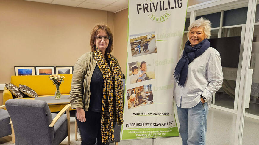 De ansatte på Frivilligsentralen i nye lokaler