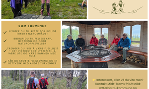 Informasjon om turvennordningen. Kontakt Midt-Troms friluftsråd for informasjon. tlf 48 48 16 28