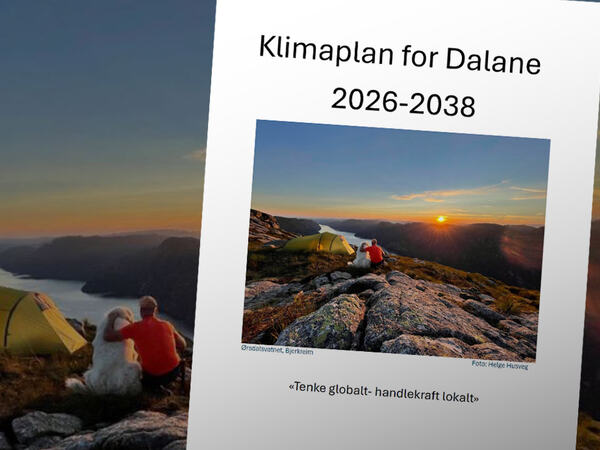 Framsiden til klimaplanen