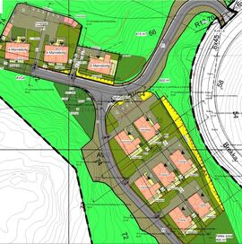 Utsnitt av situasjonsplan for BB30 og BB32, foreløpig utkast. Utsnitt av situasjonsplan for BB30 og BB32, foreløpig utkast.