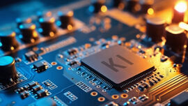 Et bilde som symboliserer kunstig intelligens i en datamaskin