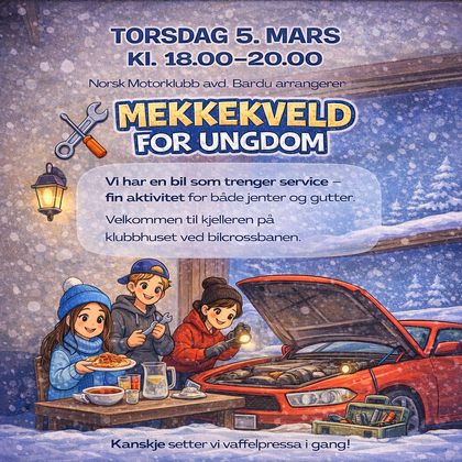Mekkekveld for ungdom. Det skal også være mekkekvelder: 19. mars, og 16. og 30. april. Alle er velkommen! Plakat: Mekkekveld for ungdom. Steienveien 215. Klokka 18.00 til 20.00.