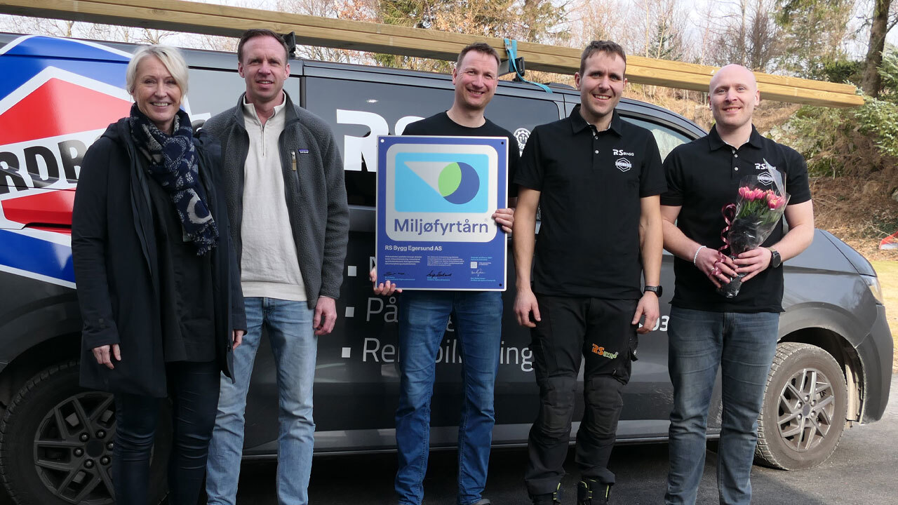 Miljøfyrtårn til de ansatte i RS Bygg