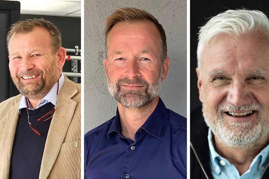 Tre direkteleverandører går sammen om leevranser i Trondheim. På bildet ser vi fra venstre, Hans Reinholt Wernersen, salgs og markedsdirektør i Høiax, Niels Sydtveit sdm. direktør i Tapwell, og Geir Herdlevær adm. direktør i TECE.