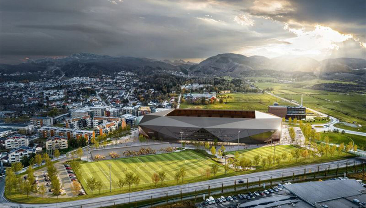 Arctic Arena illustrasjonsbilde fra luften. NORDIC ARCH Arctic Arena illustrasjonsbilde fra luften. NORDIC ARCH