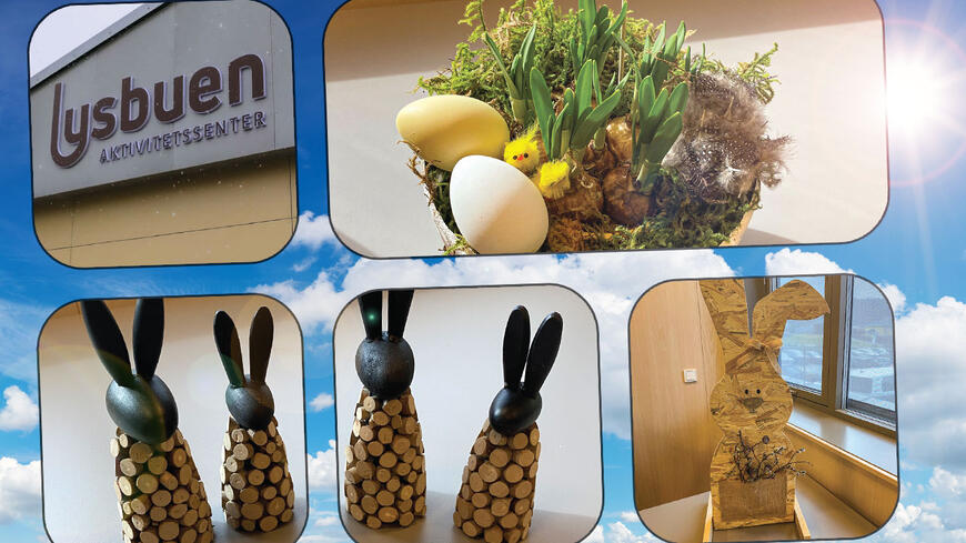 Pynteting som er produsert på Lysbuen aktivitetssenter