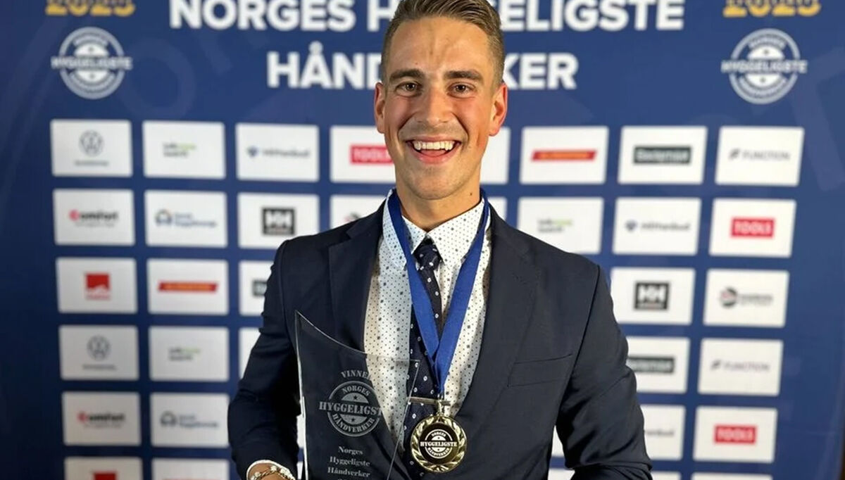 Vinneren av Norges Hyggeligste Håndverker 2025, var rørleggeren Dag Olav Håkedal. Foto: David Lunde