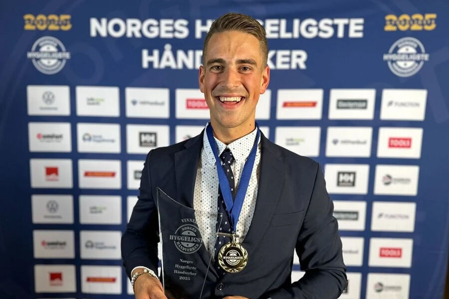 Vinneren av Norges Hyggeligste Håndverker 2025, var rørleggeren Dag Olav Håkedal. Foto: David Lunde