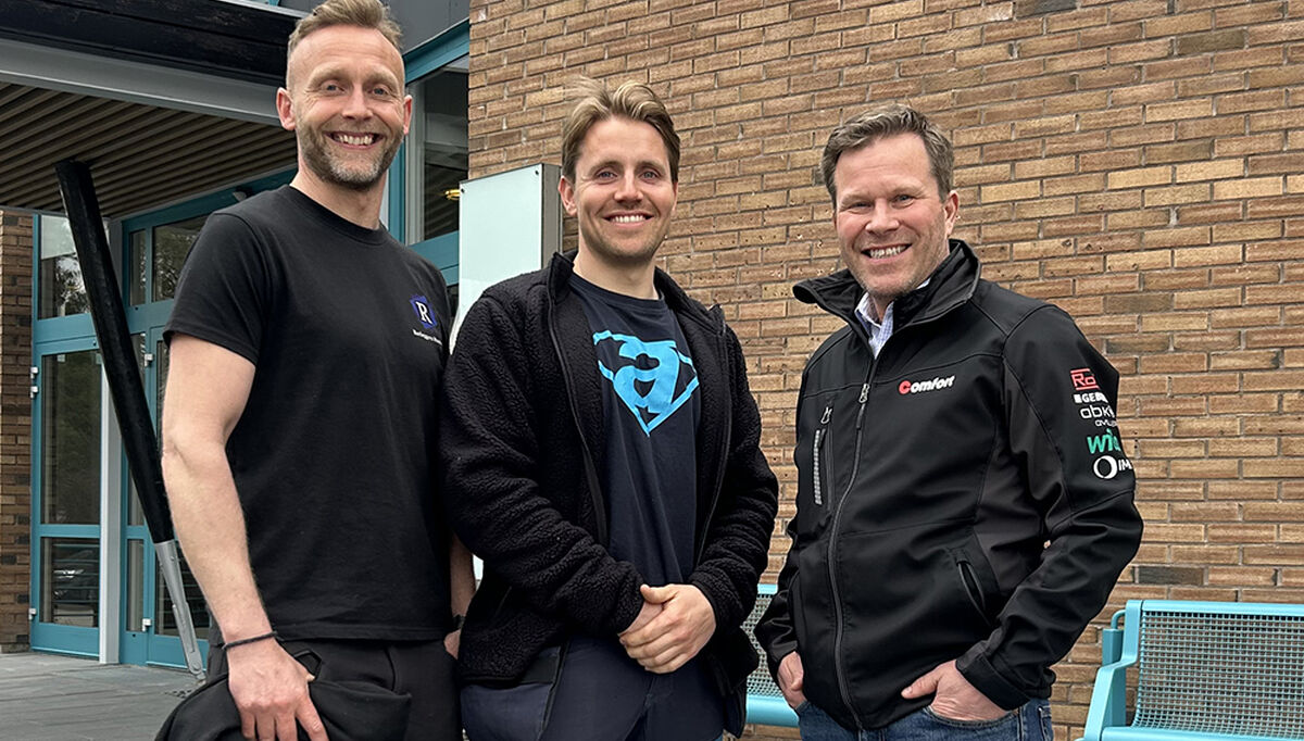 Fra venstre: Daglig leder og medeier Håkon Sæhlie, styreleder og medeier Vegard Bekkevold og Kjededirektør i Comfort Vidar Skoglund.