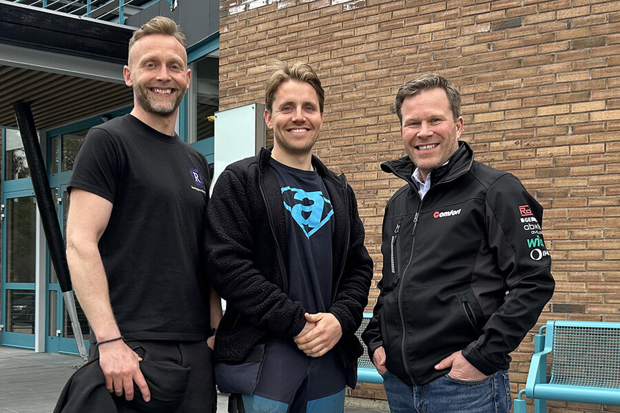 Fra venstre: Daglig leder og medeier Håkon Sæhlie, styreleder og medeier Vegard Bekkevold og Kjededirektør i Comfort Vidar Skoglund.