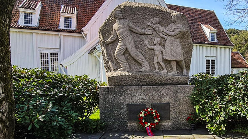 Minnesmerke over de som falt under den andre verenskrig i Egersund