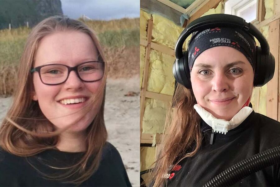 Andrea Solheim fra VB Lofoten Vann og Varme og May-Iren Færø fra Rørleggersentralen Fiskerstrand AS. Solveig Tennes