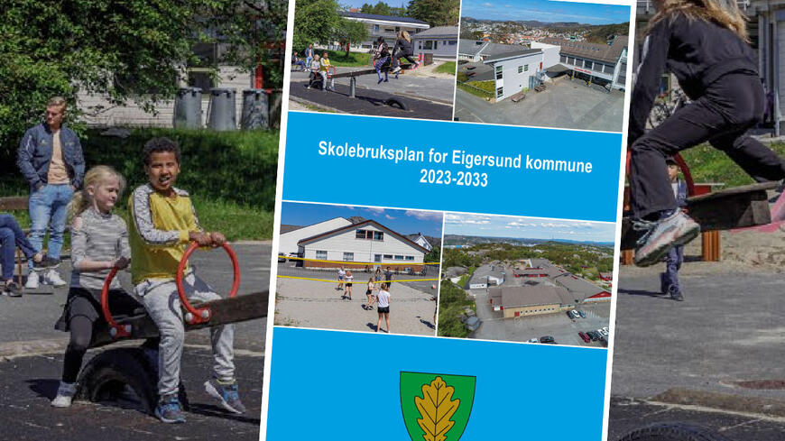 Framsiden av skolebruksplanen