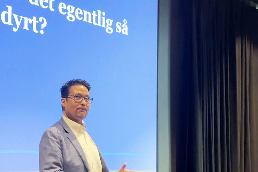 Daniel Kjørberg Siraj utfordret rørbransjen i sitt innlegg på Rørdagen i Oslo nylig.