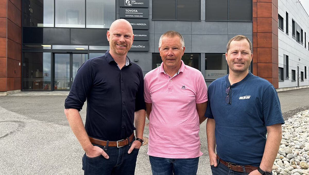 På bildet ser vi fra venstre, Anders Thime, Egil Borge og Thomas Nilsen styrer det solide firmaet Rørcompaniet på Bjørnstad. Foto: Stina Mikalsen