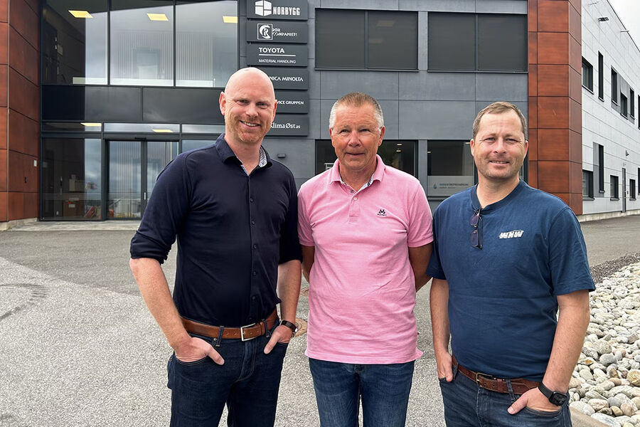 På bildet ser vi fra venstre, Anders Thime, Egil Borge og Thomas Nilsen styrer det solide firmaet Rørcompaniet på Bjørnstad. Foto: Stina Mikalsen