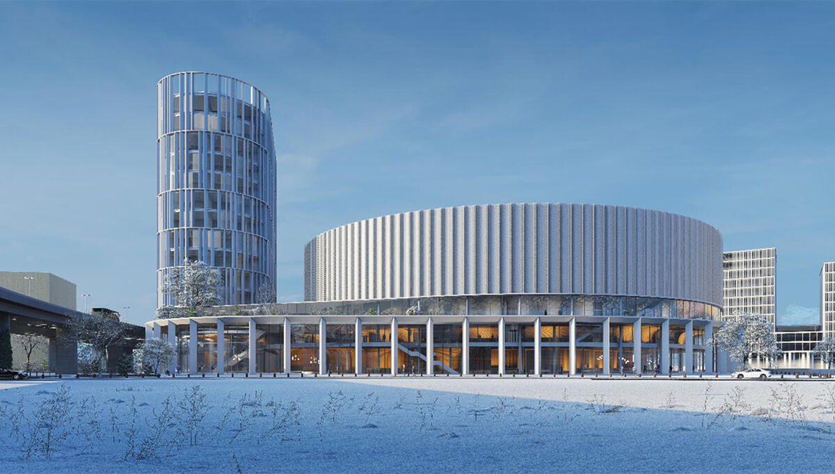 Den nye byarenaen vil få kapasitet til opptil 12 000 gjester og gi Bergen et etterlengtet moderne anlegg for konserter, arrangementer og idrett. (Illustrasjonen er en foreløpig skisse) Bilde: Illustrasjon: CF Møller/Nygårdstangen Utvikling Den nye byarenaen vil få kapasitet til opptil 12 000 gjester og gi Bergen et etterlengtet moderne anlegg for konserter, arrangementer og idrett. (Illustrasjonen er en foreløpig skisse) Bilde: Illustrasjon: CF Møller/Nygårdstangen Utvikling