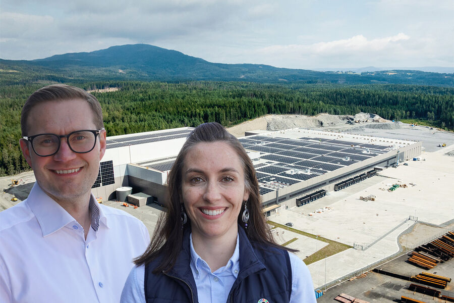 Logistikkdirektør Stefan Einarsson, og Elisa Gasperini, direktør bærekraft og samfunnsoppdrag i Ahlsell Norge , er stolte av tallene de nå kan dokumentere.