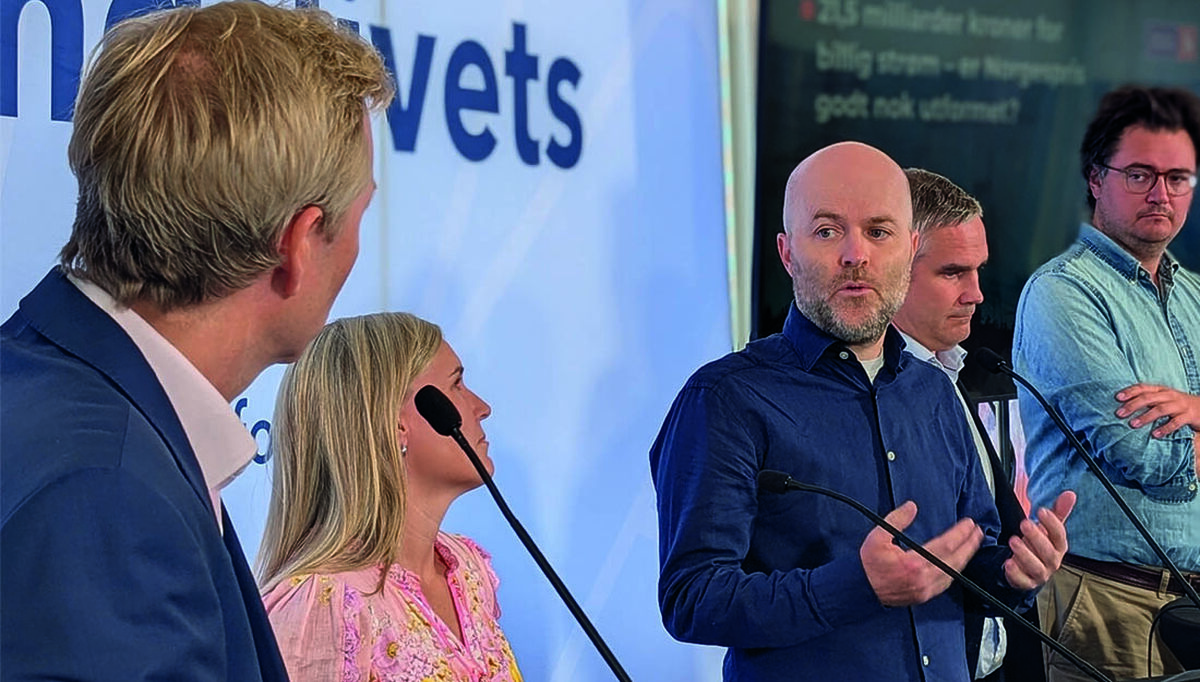 NOVAP og Rolf Iver Mytting Hagemoen under debatten på Arendalsuka.Foto Annette Bjørndalen Søreide LinkedIn-karusell 21,5 milliarder for billig strøm