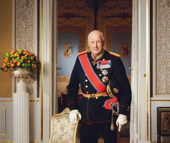 Kong Harald pressebilde. Foto: Kimm Saatvedt, Det kongelige hoff