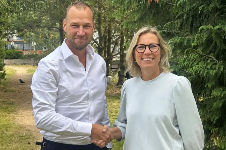 FUSJONERER: Viktor Svensson (Rejlers) og Kristin O Augestad (Multiconsult) | Foto: Multiconsult/Rejlers