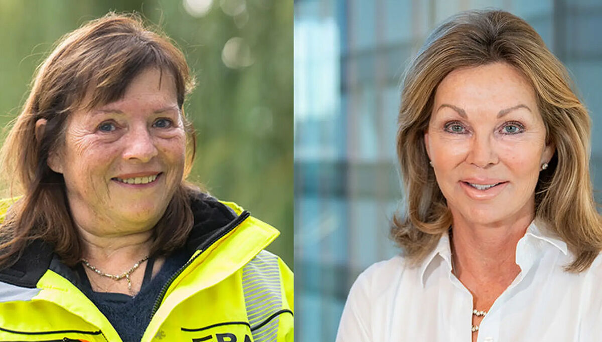 Avdelingsleder anlegg og infrastruktur, Ruth Gunlaug Haug og advokat Siw Linderud i EBA. Foto: EBA