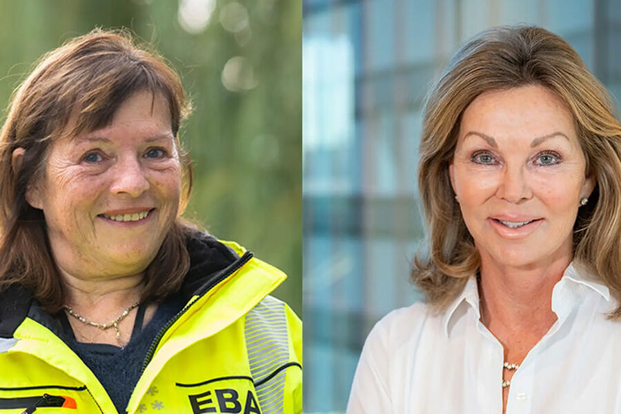Avdelingsleder anlegg og infrastruktur, Ruth Gunlaug Haug og advokat Siw Linderud i EBA. Foto: EBA