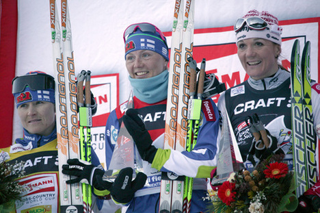 DE TRE BÄSTA i årets Tour, fr v: Aino Kaisa Saarinen, Virpi Kuitunen och Petra Majdic. Foto: MOA MOLANDER KRISTIANSEN, www.kristiansen-sport.com DE TRE BÄSTA i årets Tour, fr v: Aino Kaisa Saarinen, Virpi Kuitunen och Petra Majdic. Foto: MOA MOLANDER KRISTIANSEN, www.kristiansen-sport.com